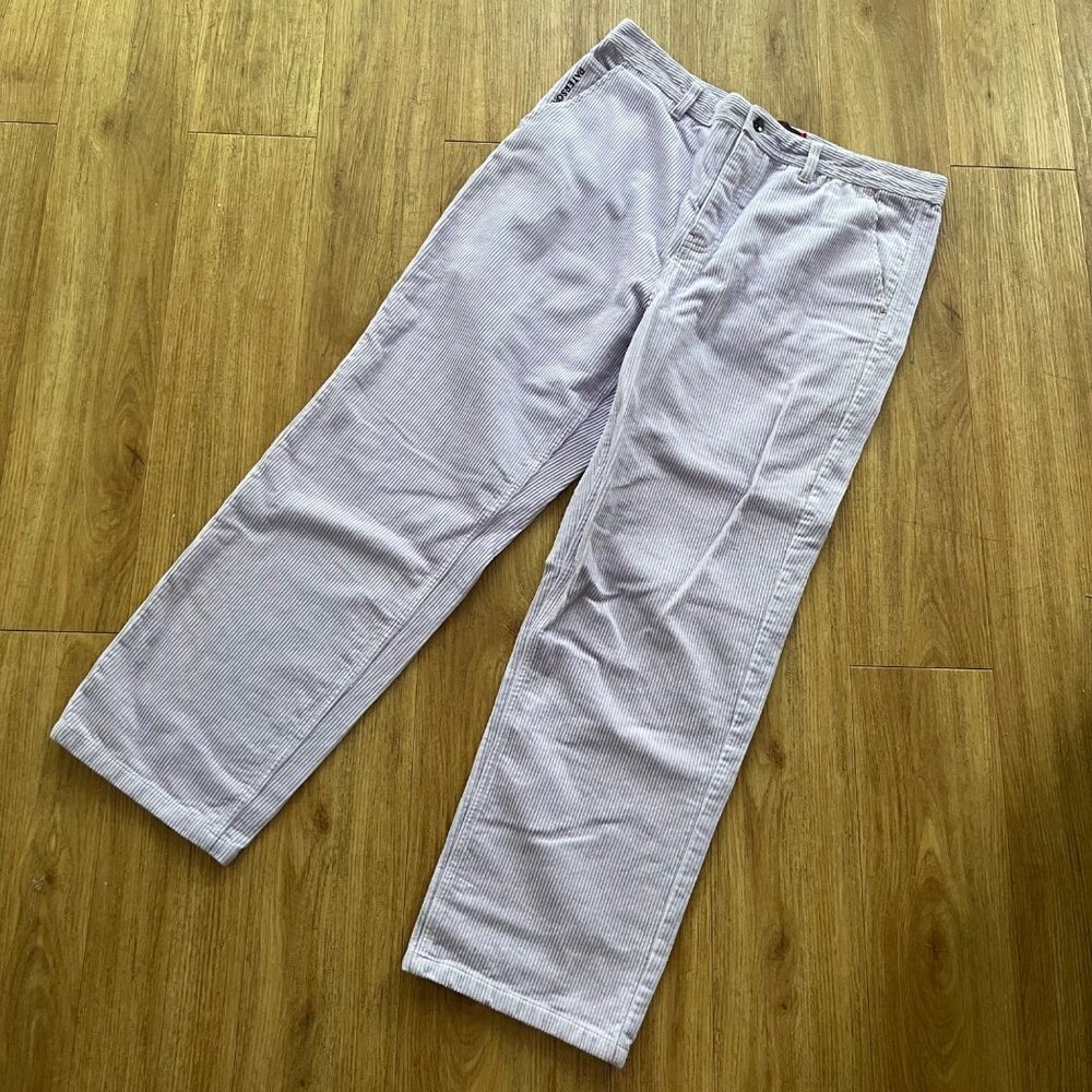 Paterson Straight Leg Denim Corduroy Jeans Purple Embroidered Women’s Sz 34